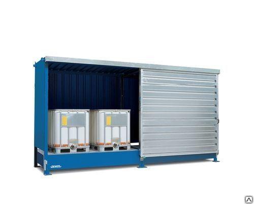 Складской контейнер BS 60-1K-ST для хранения 4 еврокубов с опасными веществами